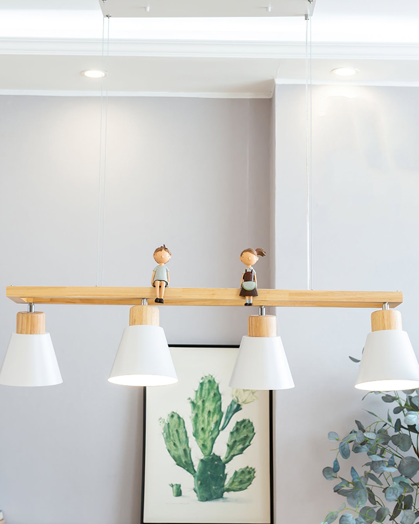 Cone Wood Chandelier K1001