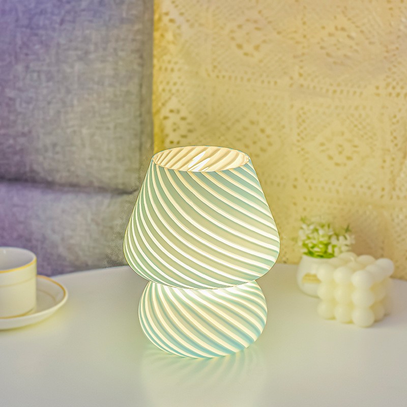 Nordic Macaron Mushroom Glass Table Lamp K54