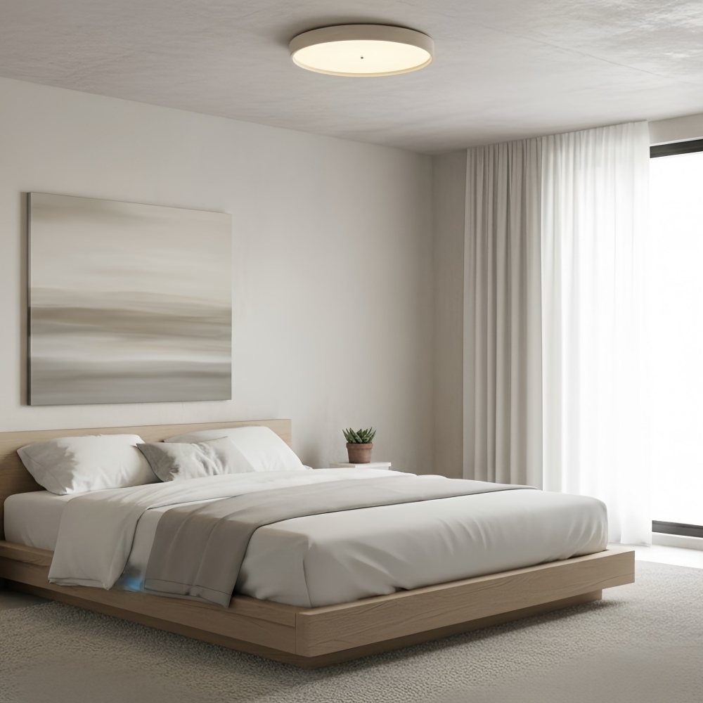 Zenthoris Travertine Ceiling Light Minimalist Flush Mount - Modern Ambient Hallway Lighting K2279
