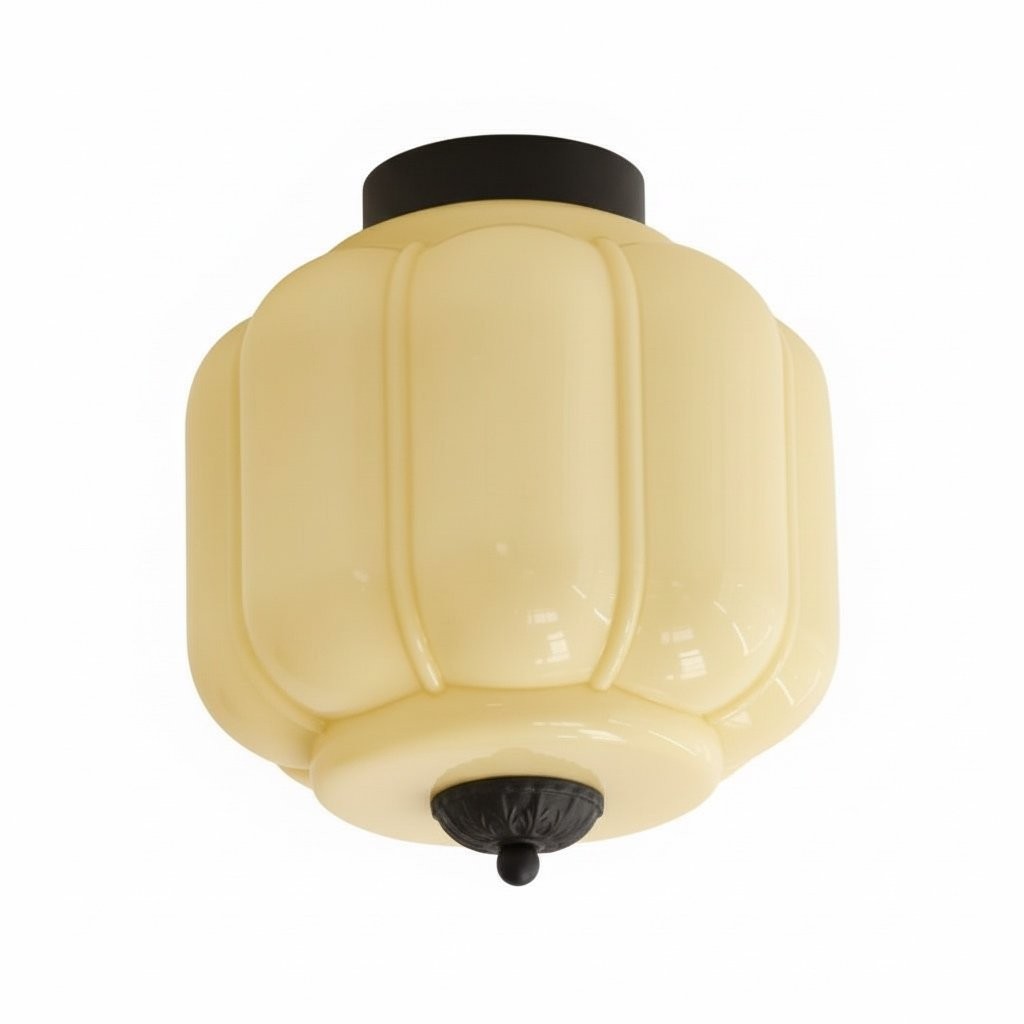 Eloise Vintage Lantern Style Ceiling Light – Elegant Glass Shade Fixture for Hallway K1137