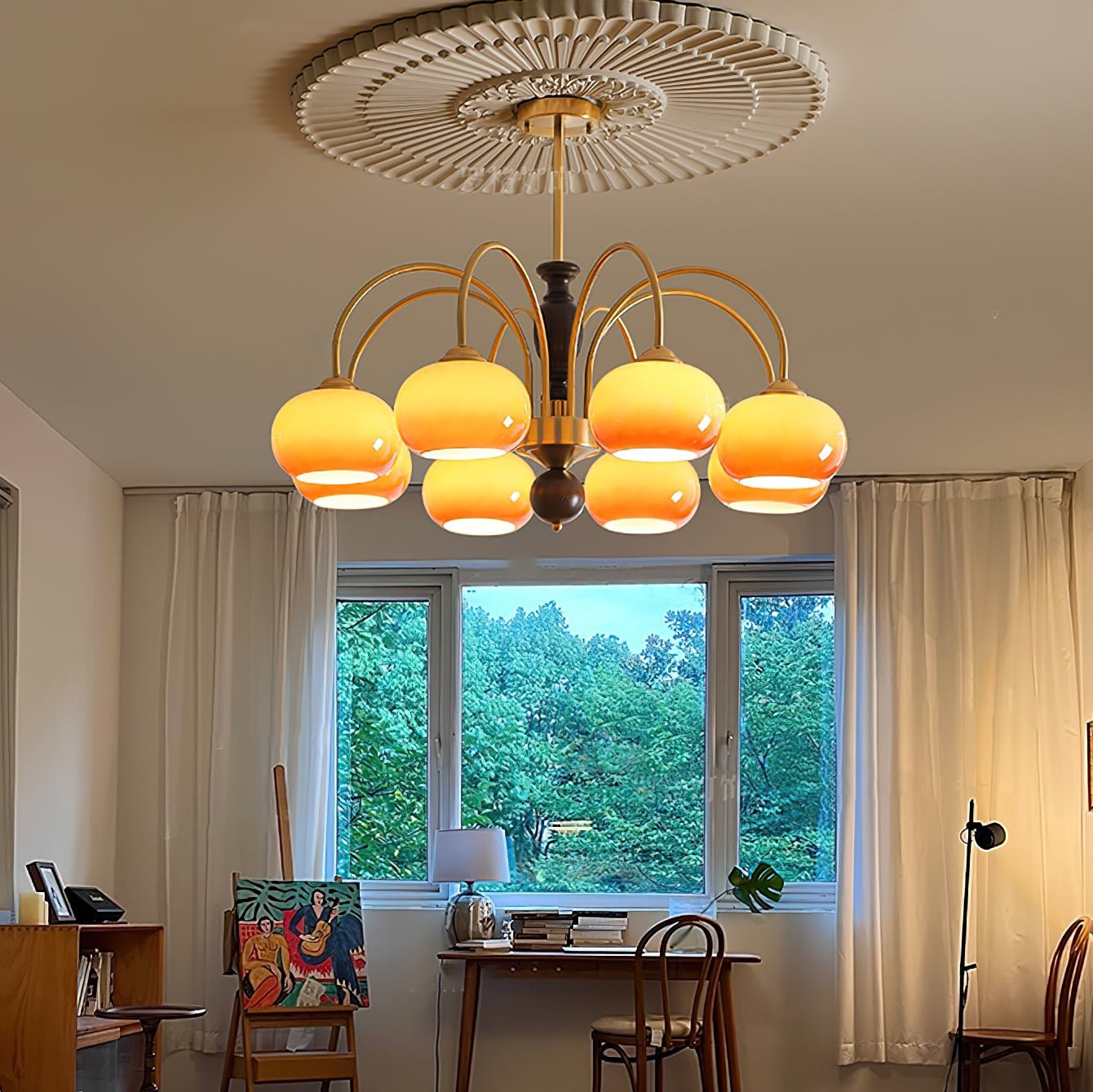 Retro Bauhaus Arch Chandelier K231
