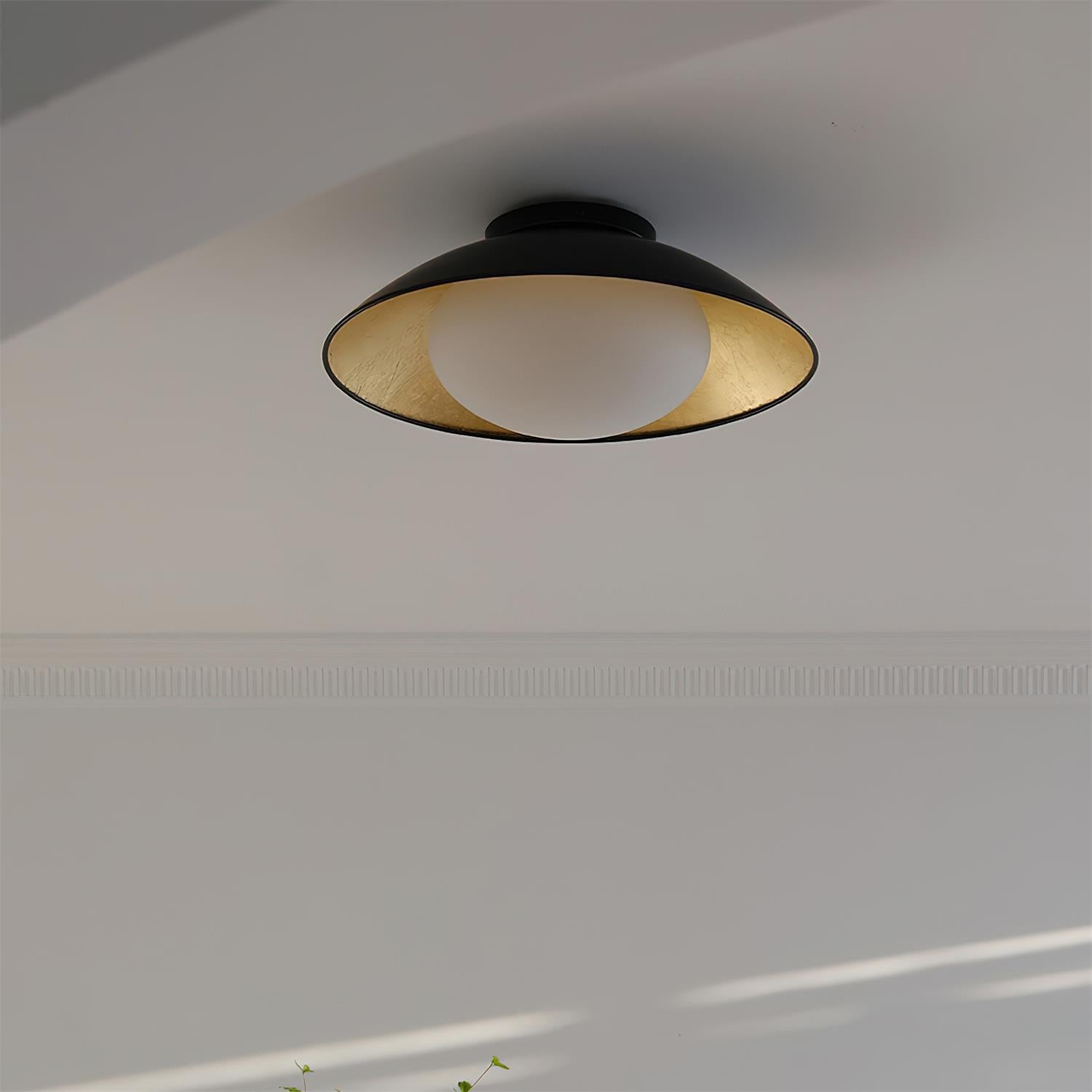 French Retro Flying Saucer Bowl Ceiling Light K502
