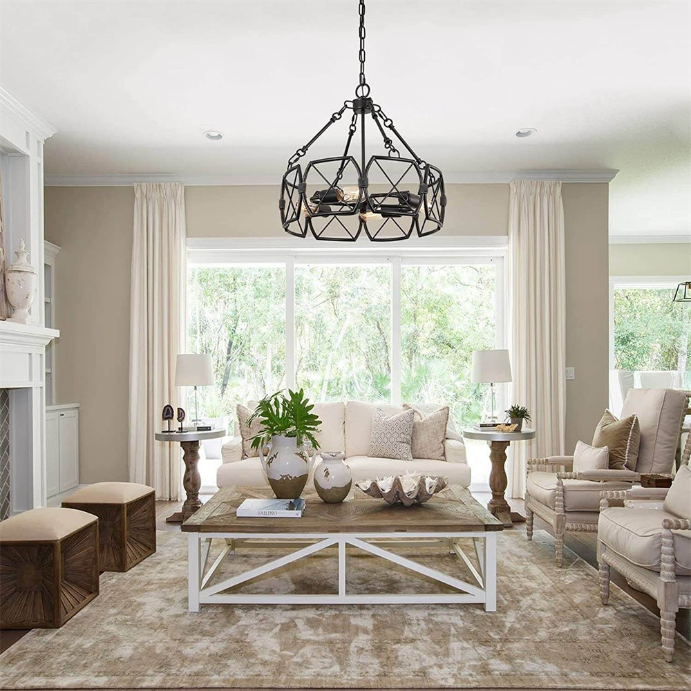 Rustic Industrial Cage Pendant Light K111