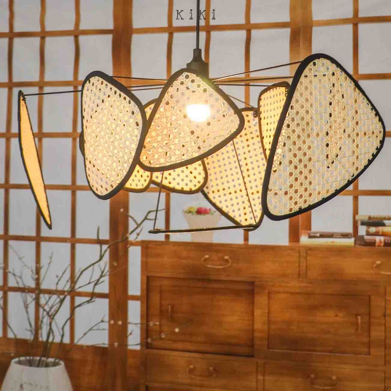 Screen Cannage Pendant Light - Boho Chic Wall Light for Dining Room