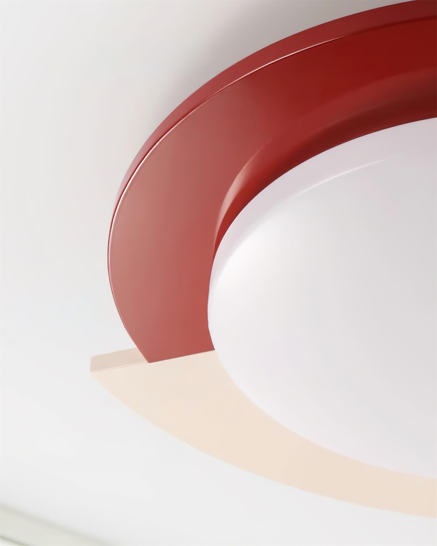 Red And White Round Ceiling Light K651