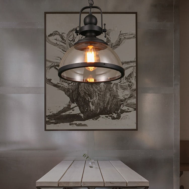 Modern Industrial Style Dome Glass Pendant Lamp K331