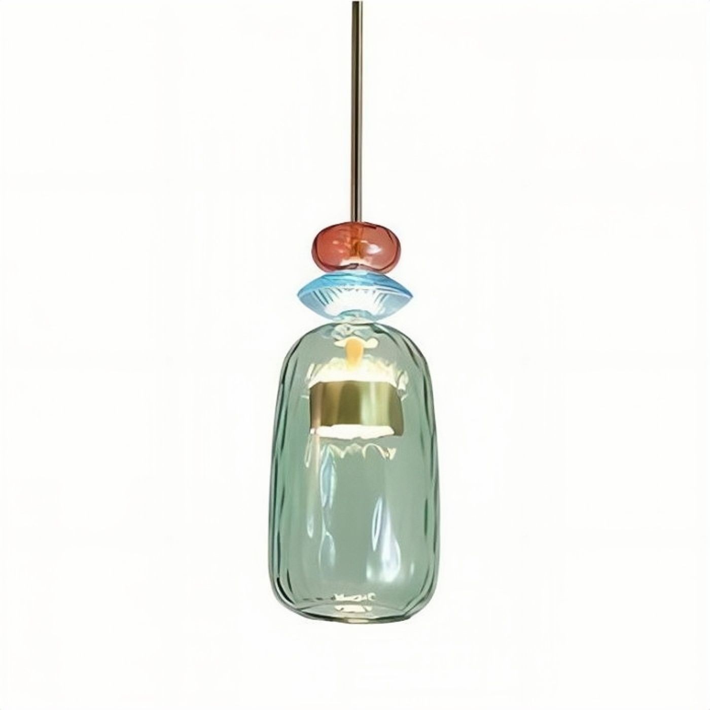 Nordic Macaron Flauti Ribbed Glass Pendant Light K126