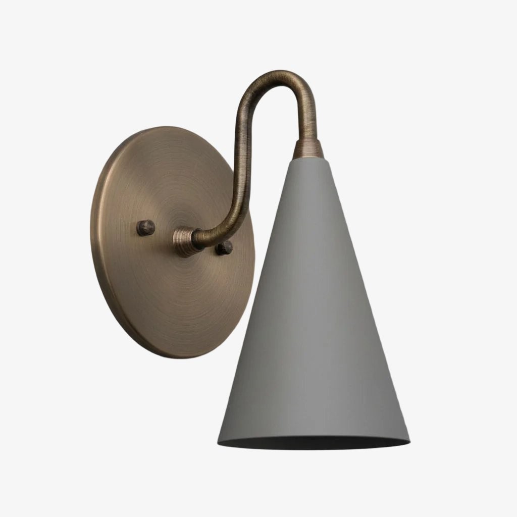 Curva Metal Cone Wall Lamp - Classic Vintage Accent Lighting for Hallway K1736