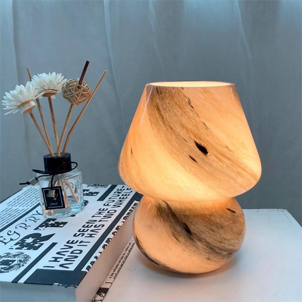Decorative Handmade Glass Mushroom Table Lamp K53