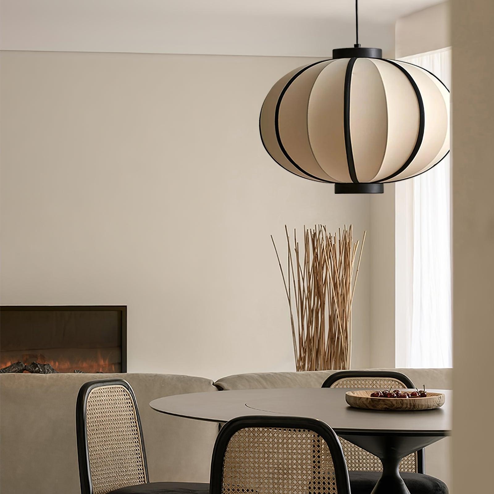 Minimalist Black and White Lantern Pendant Lamp K593