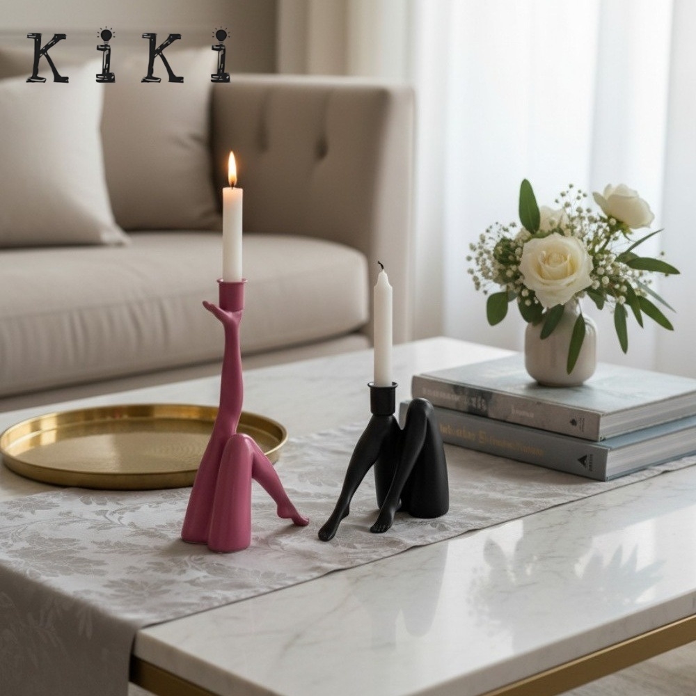Kickra Sexy Legs Candle Holder - Modern Metal Base for Dining Table and Home Decor K2221