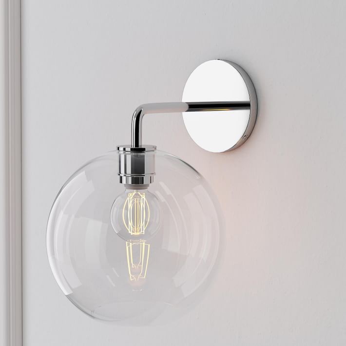 Selvion Artistic Globe Sconce Light - Handcrafted Glass Sculptural Wall Fixture K1158