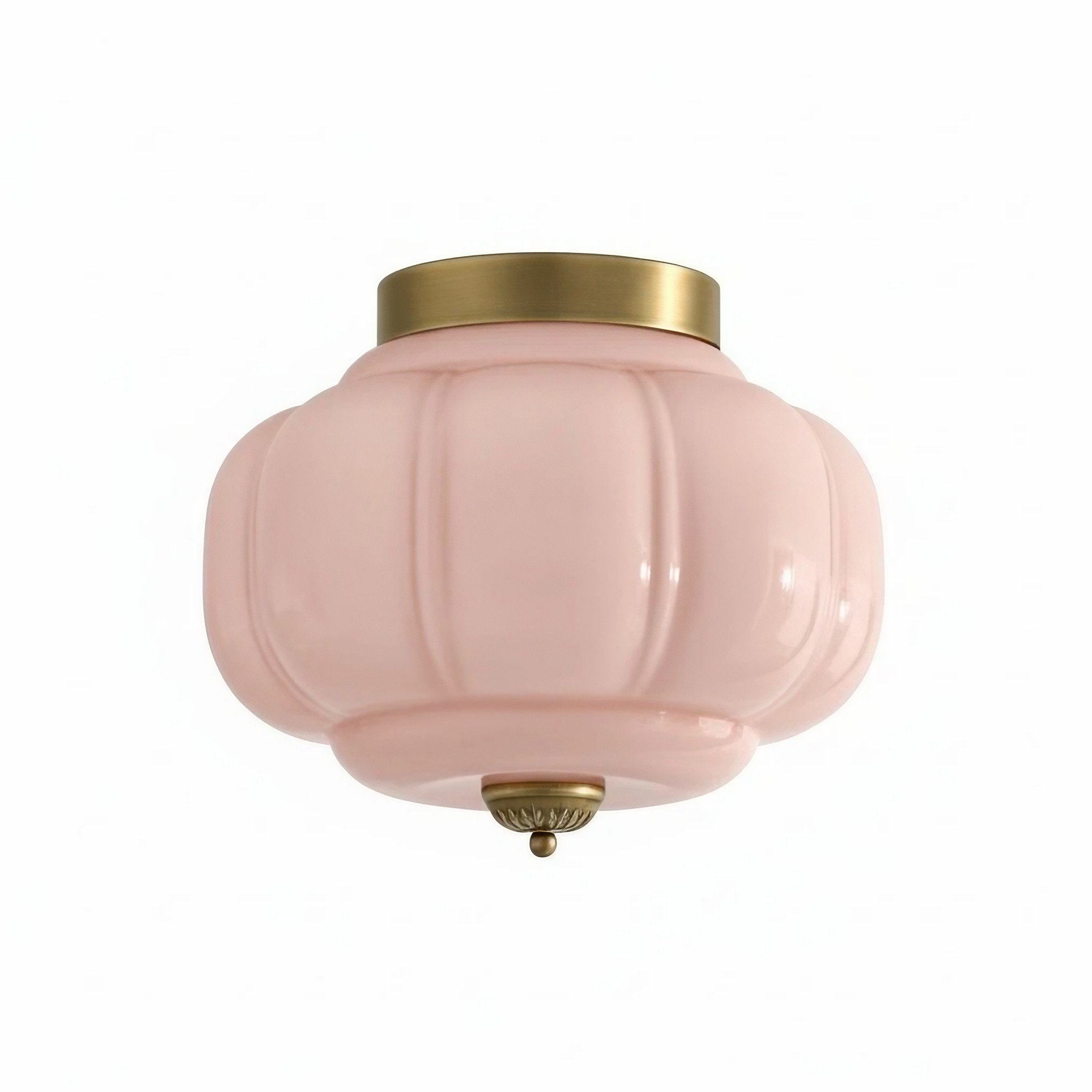 Eloise Retro Milk Glass Semi Flush Mount Ceiling Light K868