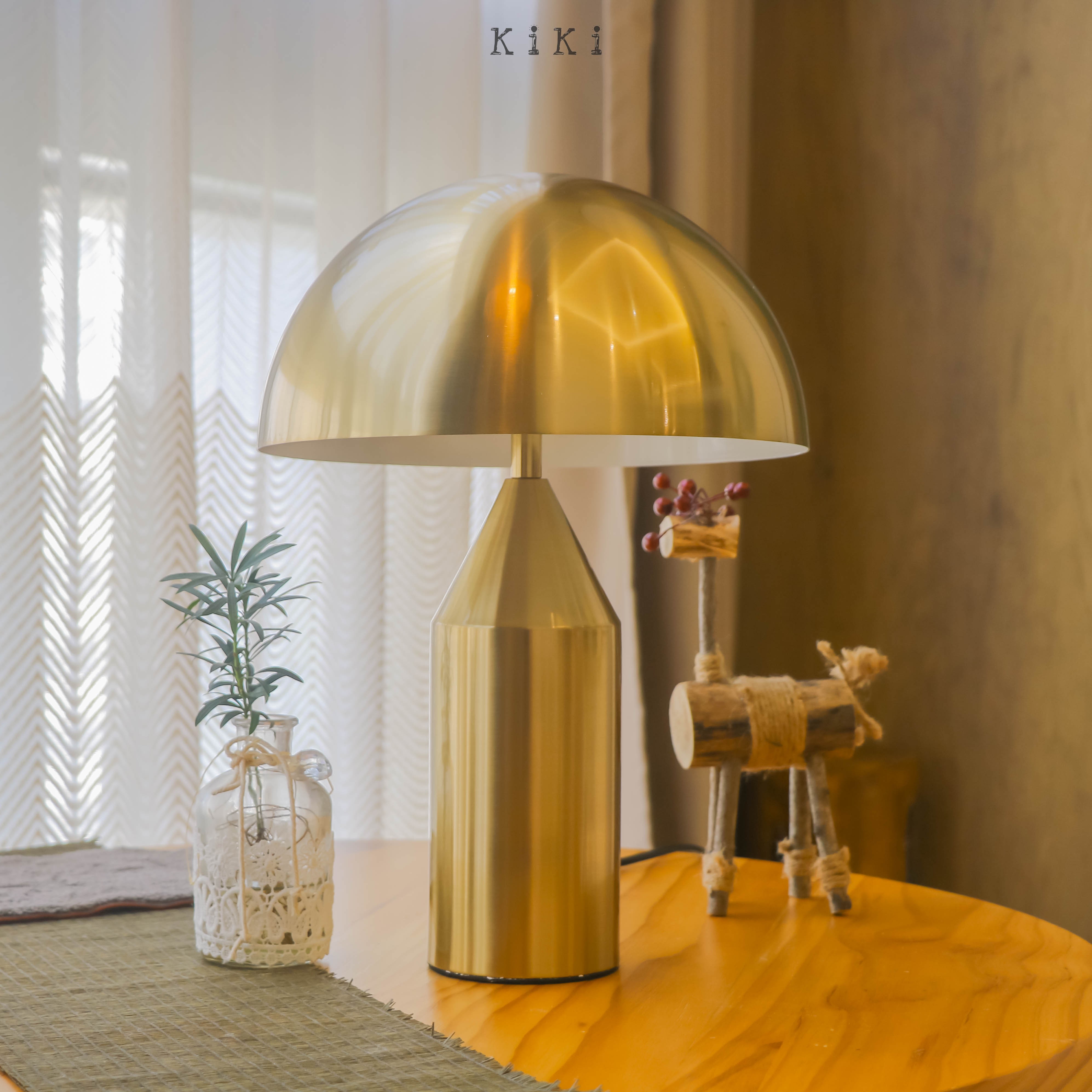 Modern Atollo Table Lamp - Mushroom Metal Table Light for Living Room
