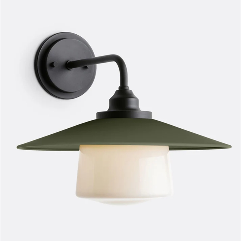 Cordax Utility-Inspired Wall Sconce - Metal and Glass for Indoor Outdoor Decor K2046