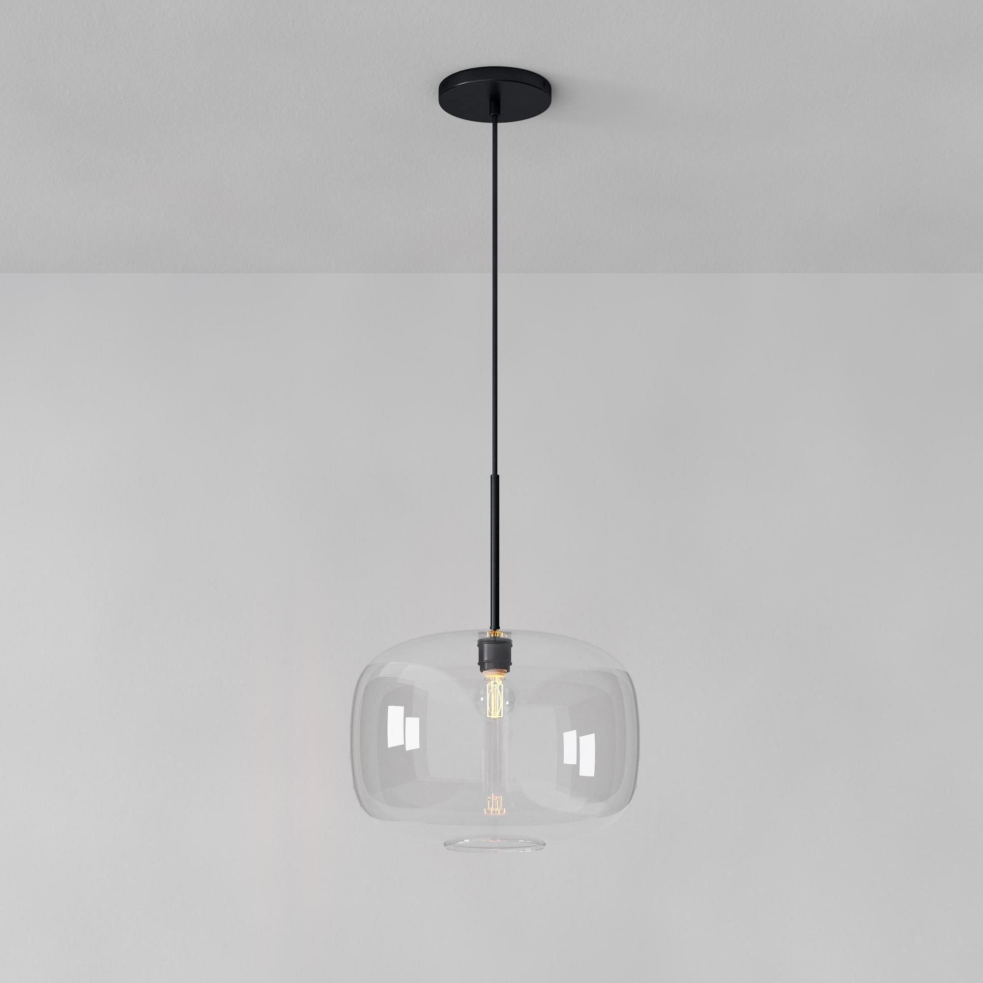 Lumivelle Pebble Pendant Light - Adjustable Glass Shade - Modern Lighting K1403