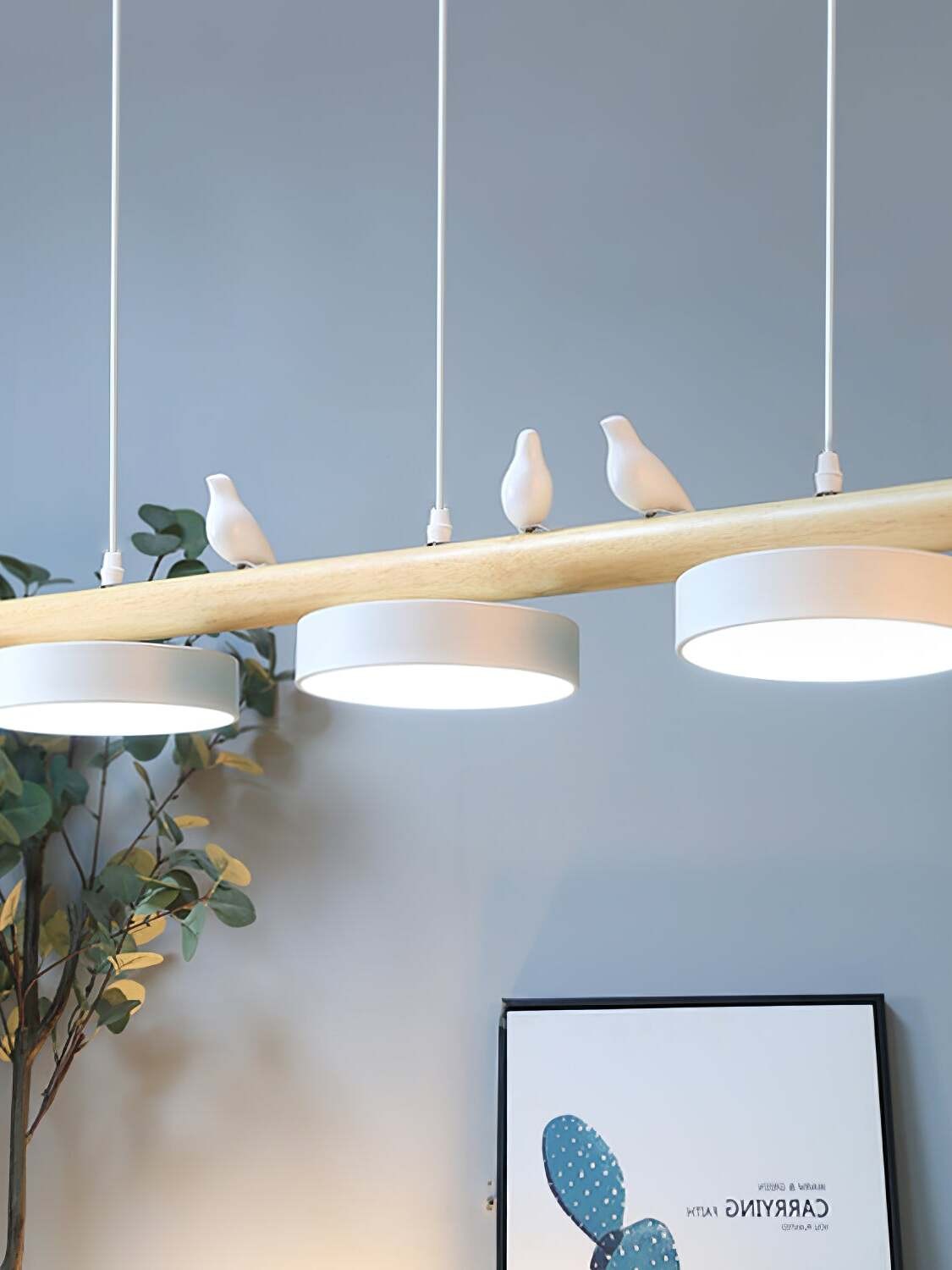 Creative Branch Bird Shaped Pendant Lamp K873