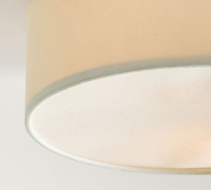 Dumora Elegant Linen Drum Flushmount – Modern Ceiling Light for Every Room K1289