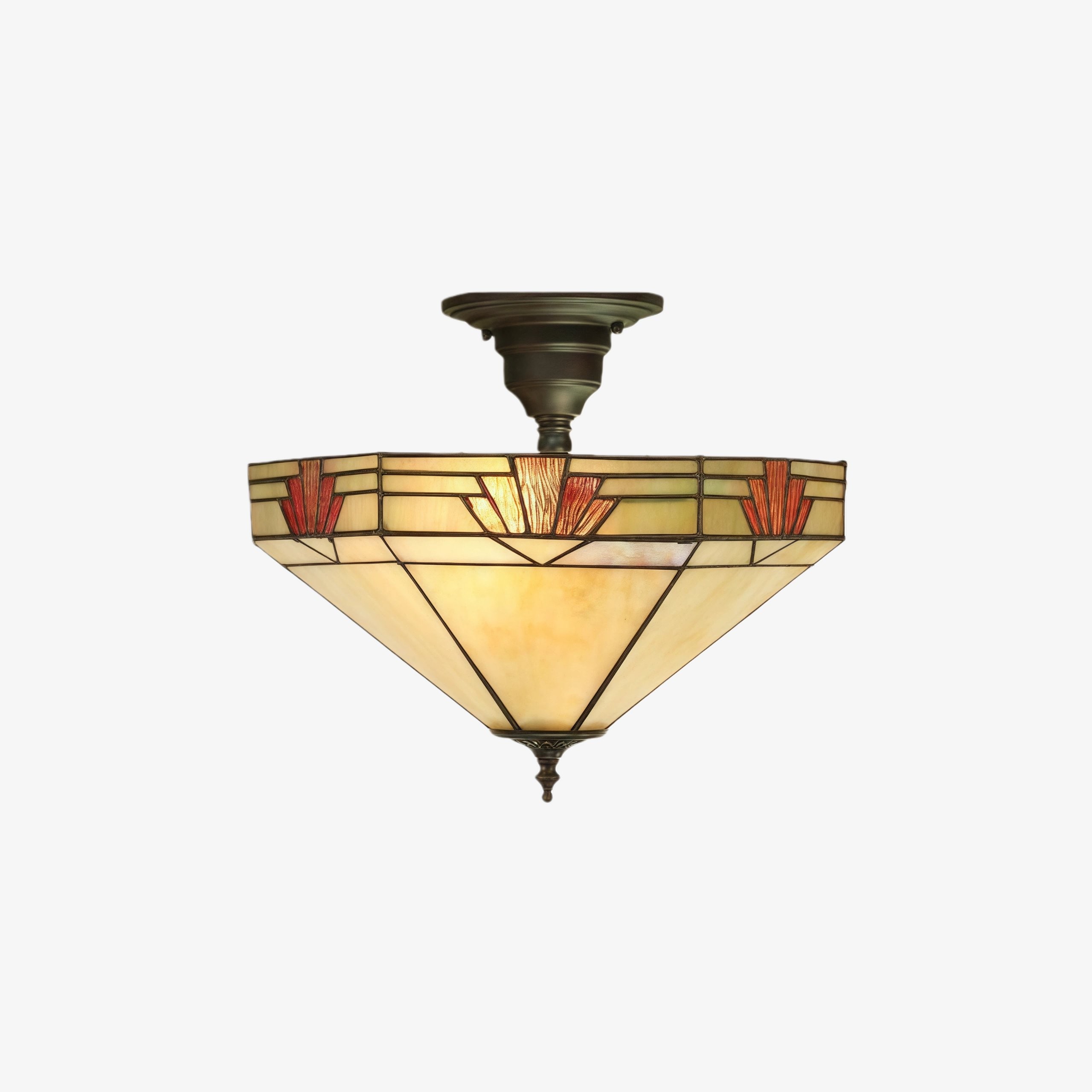 TF Nevada Glass Shade Ceiling Light - Semi-Flush for Entryways and Dining Rooms K1785
