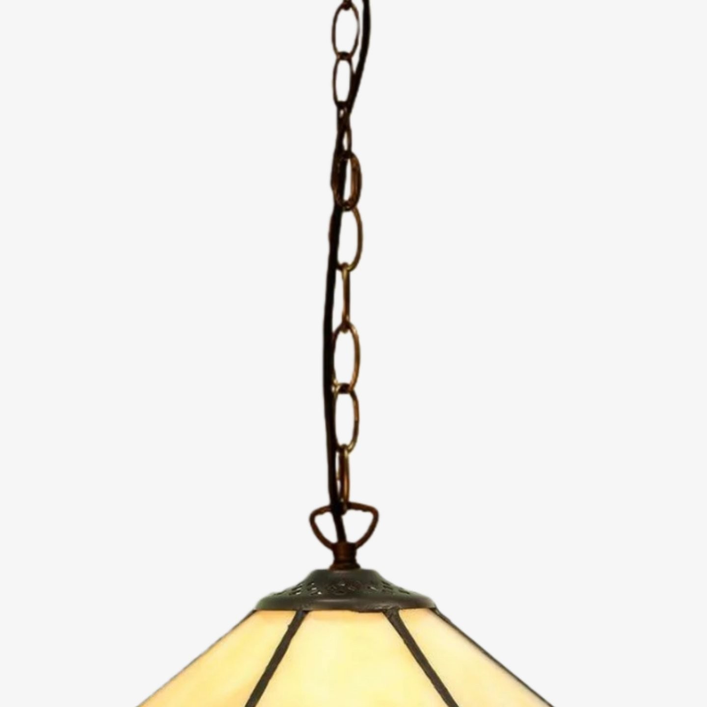 TF Nevada Vintage Stained Glass Pendant - Handcrafted Art Glass Lighting for Dining Areas K1939