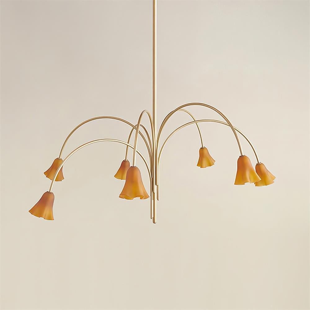 Bellina Artistic Glass Chandelier – Elegant Versatile Vera Lighting K1134