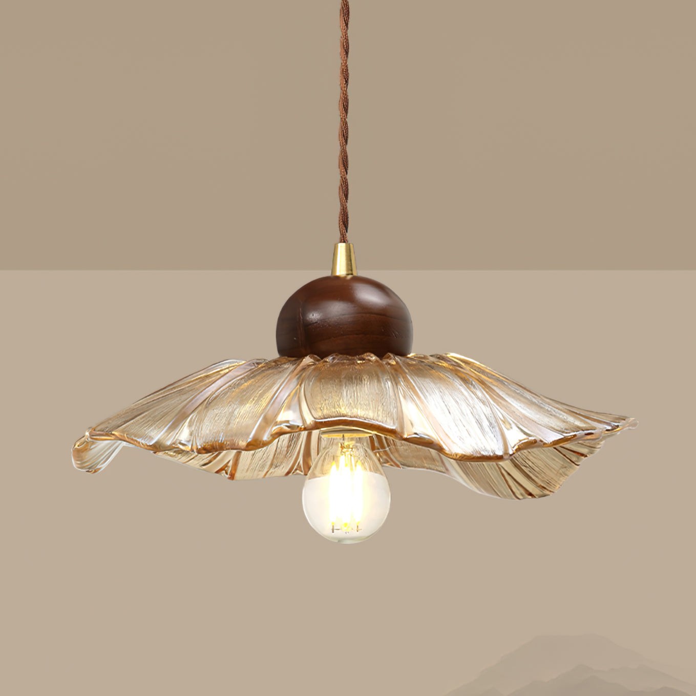 Scalloped Floral Pendant Lamp K1081