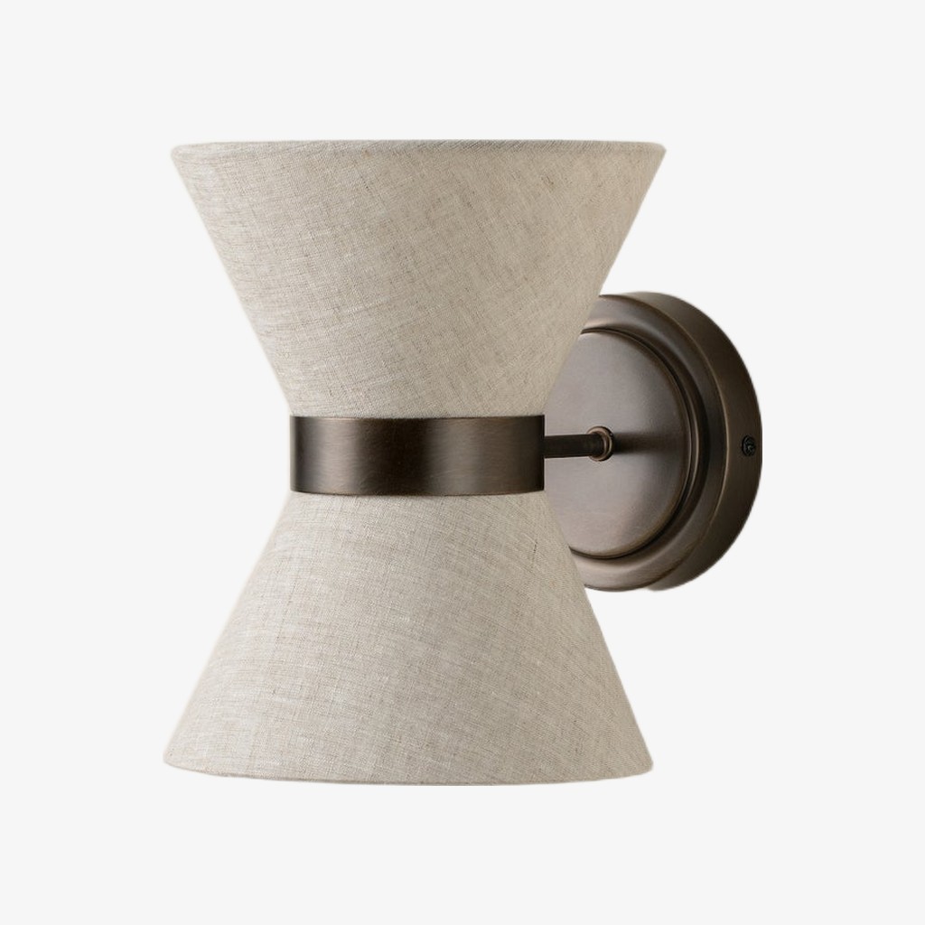 Ankora Textured Linen Shade Wall Sconce - Elegant Interior Lighting for Living Spaces K1688