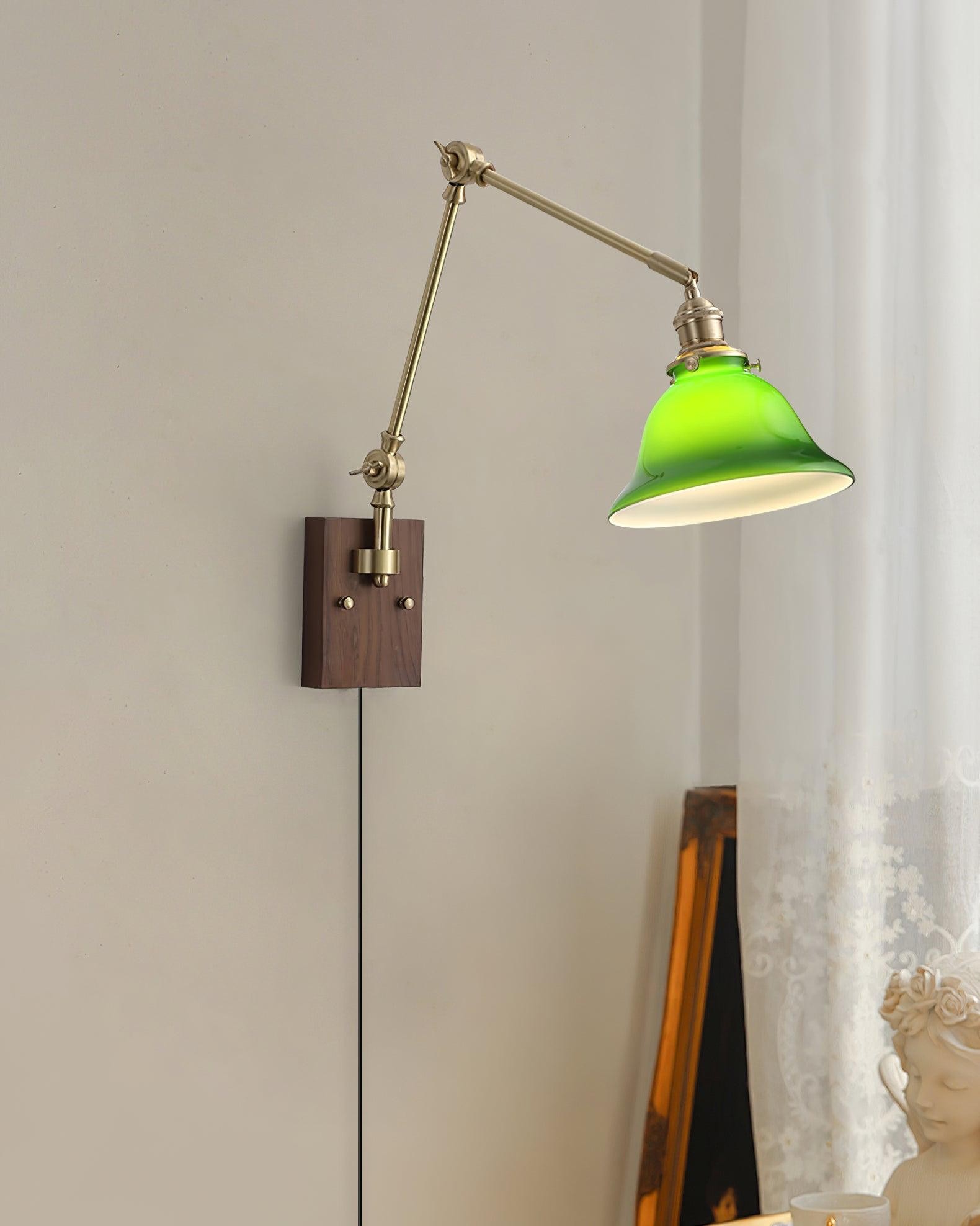 Banker Swing Arm Plug In Wall Light K253