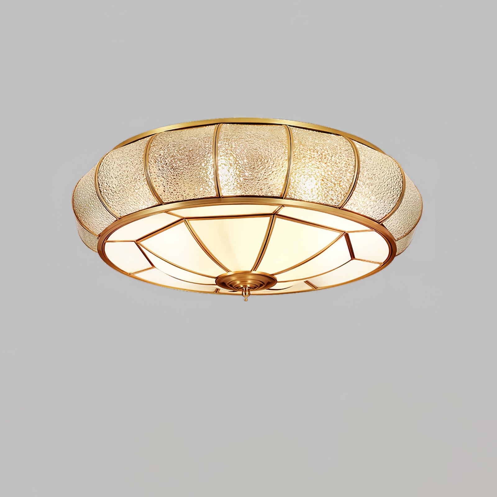 Round Textured Glass Ceiling Light K650