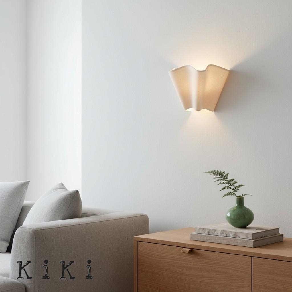 Oslan Linen Shade Plug In Wall Lamp - Elegant Cruved Wall Sconce for Living Room K1145