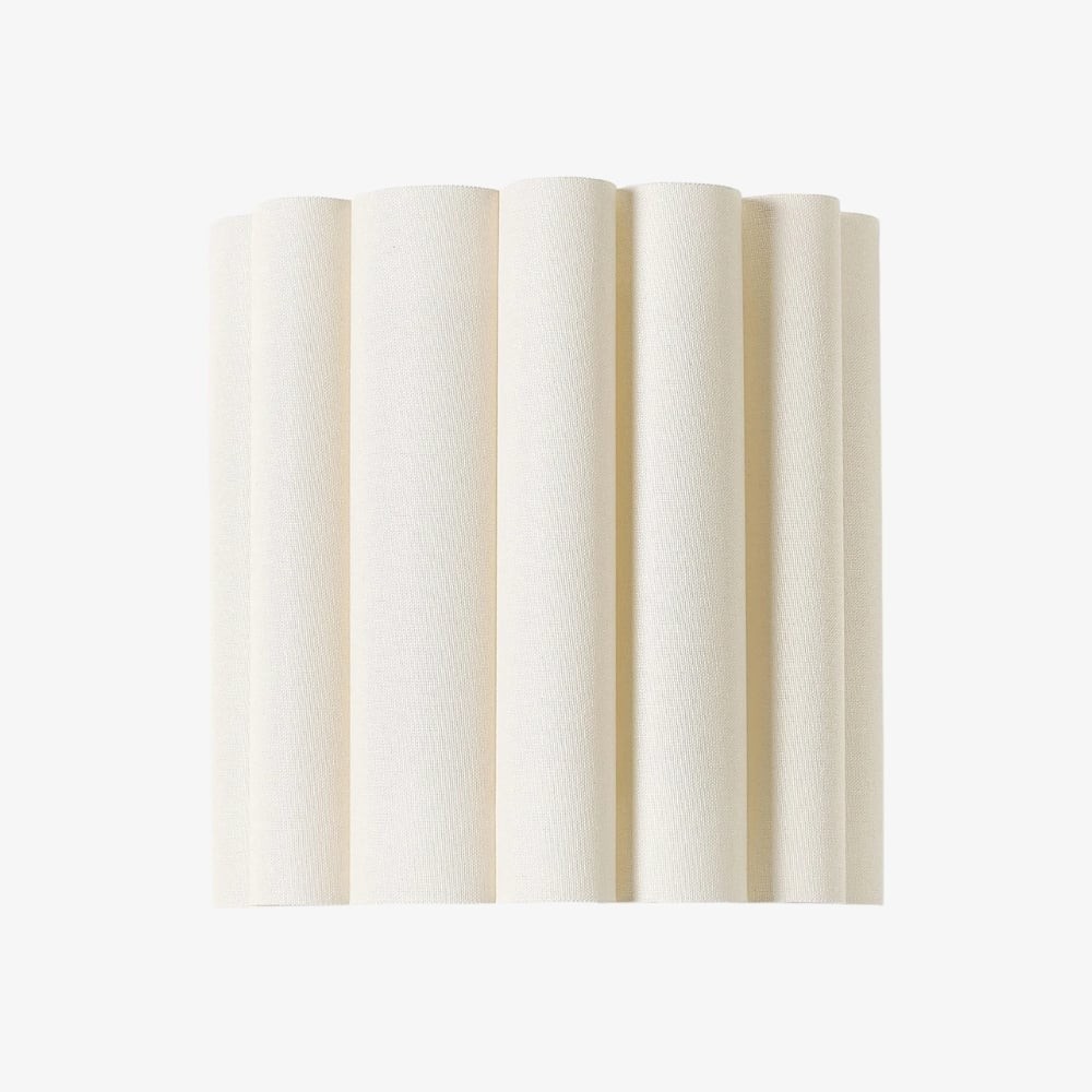 Velura Linen Fold Wall Sconce - Fabric Soft Pleated Design Ambient Lighting for Bedroom or Hallway K1761