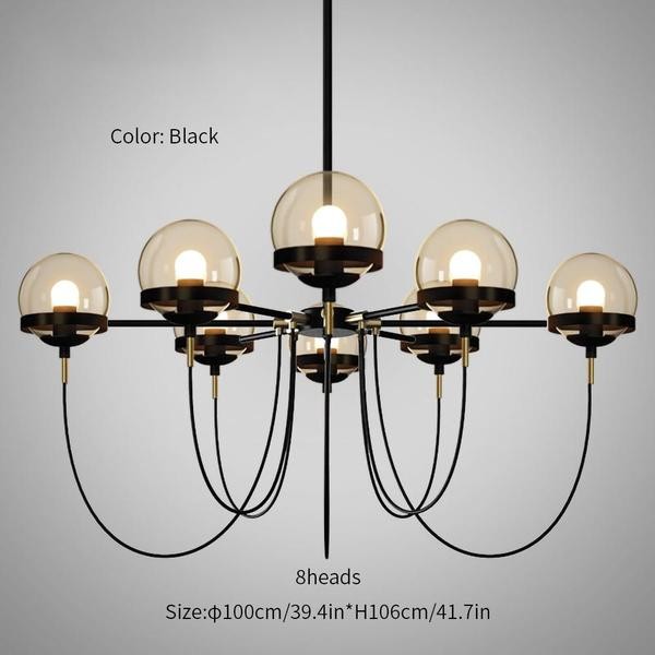 Glass ball chandelier