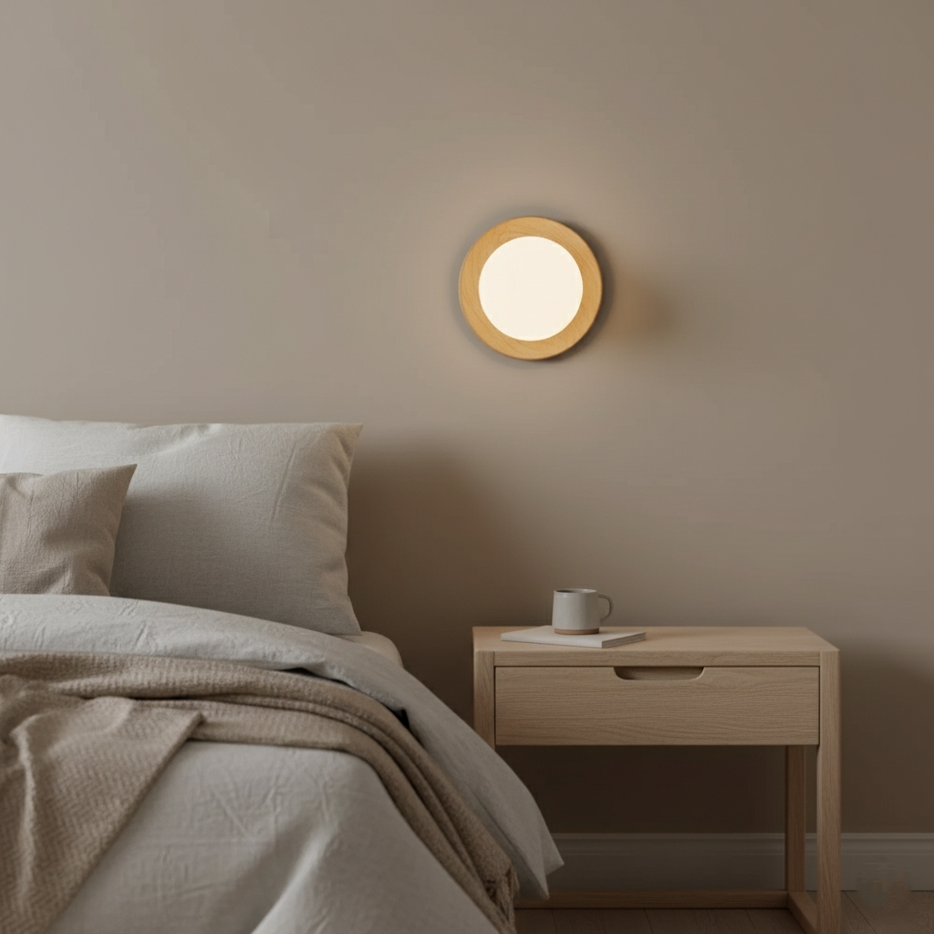Nordic Minimalist Natural Wood LED Wall Light D780