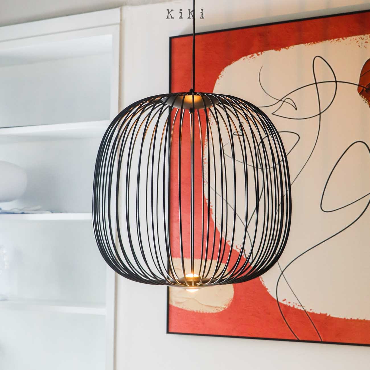 Modern Spokes Pendant Lamp - Artistic Birdcage Pendant Light for Dining Room