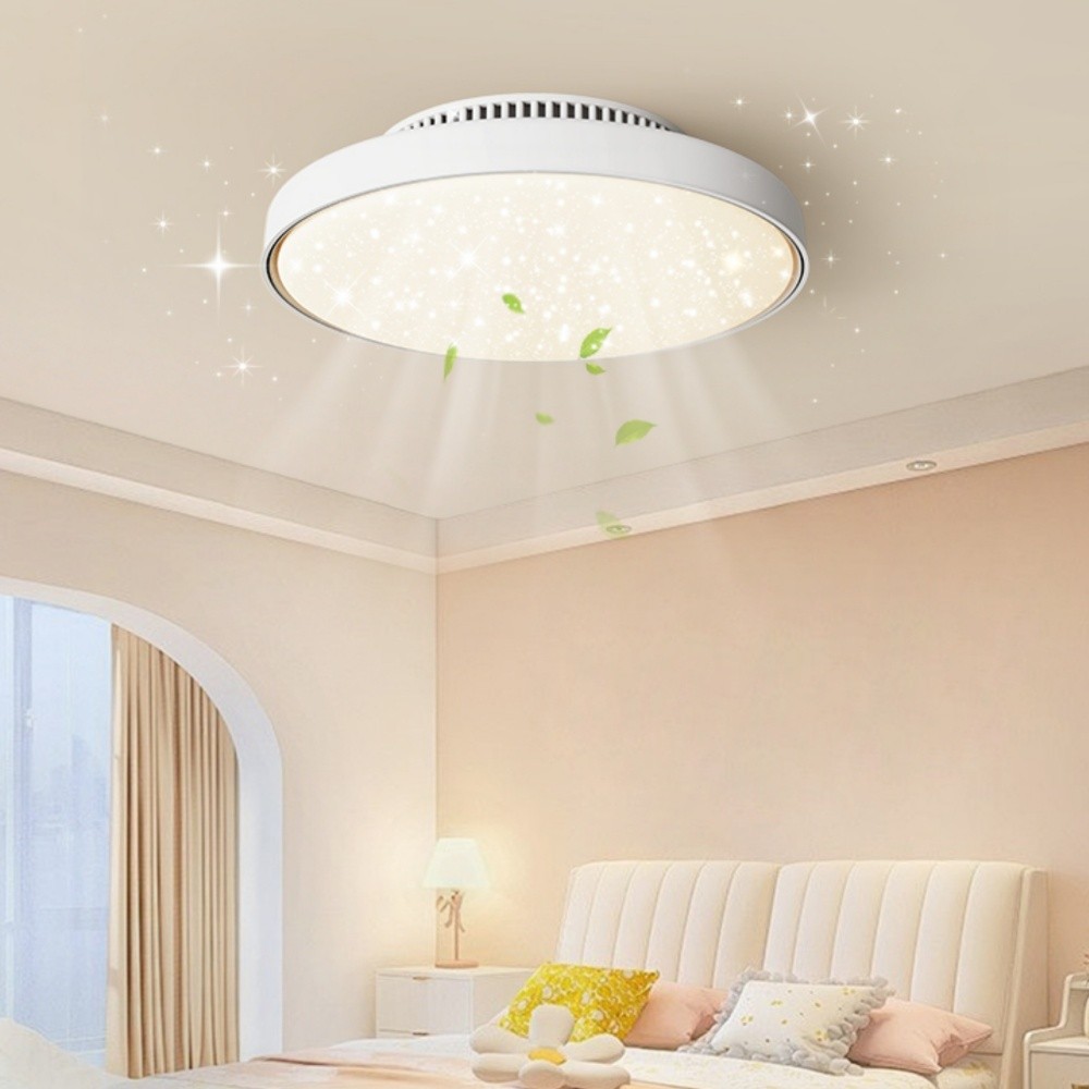 Modern Ultra Quiet Bladeless Ceiling Fan Light For Bedroom K952