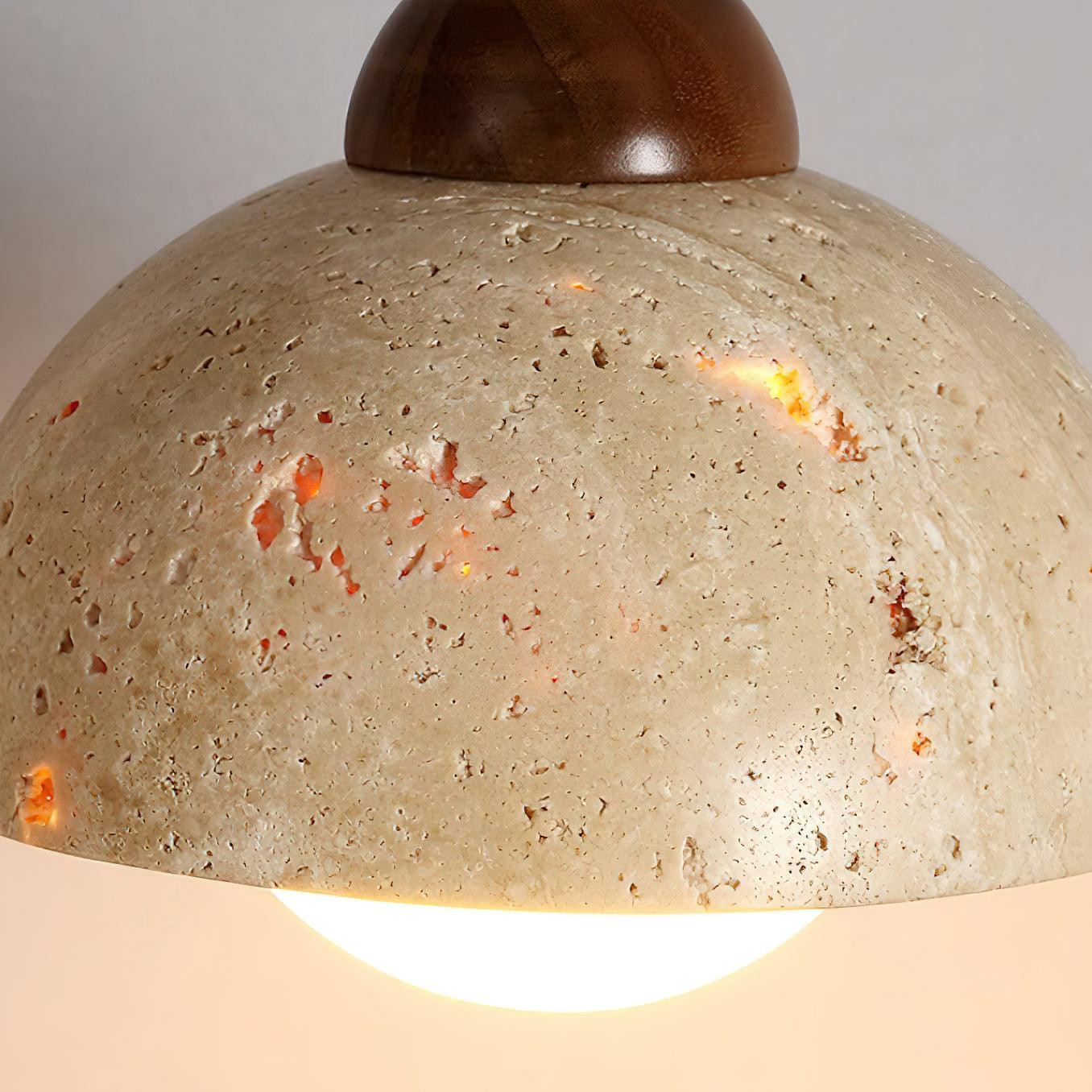 Yellow Travertine Wabi-Sabi Style Pendant Lamp K670