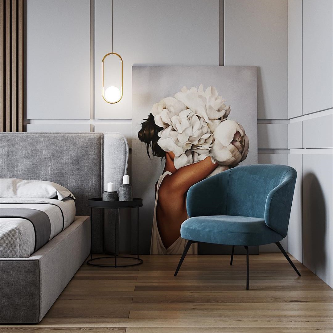 Minimalist Mila Pendant Lamp - Oval Hanging Light for Bedroom Bedside
