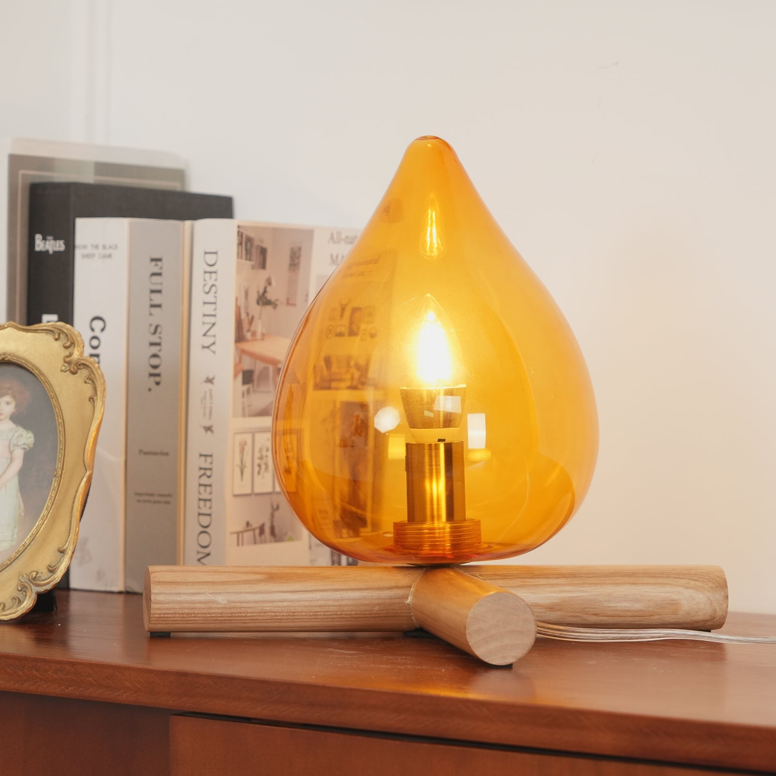 Funny Fire Shape Small Flame Table Lamp K381