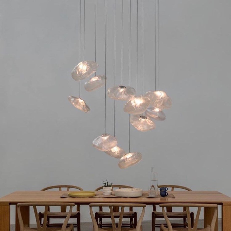 Multi-Head Irregular Glass Bubble Chandelier K216