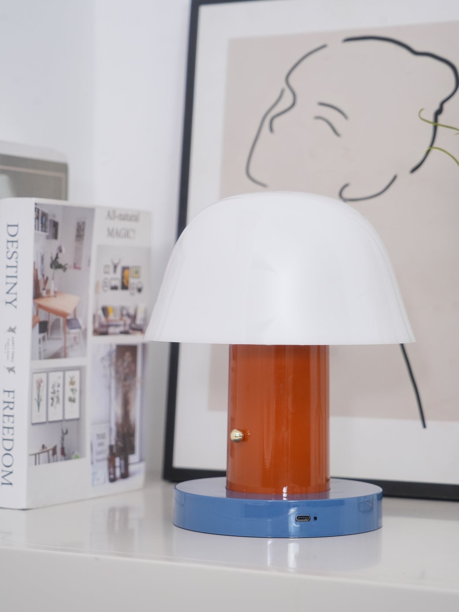 Minimalist Mushroom Cordless Table Lamp K533