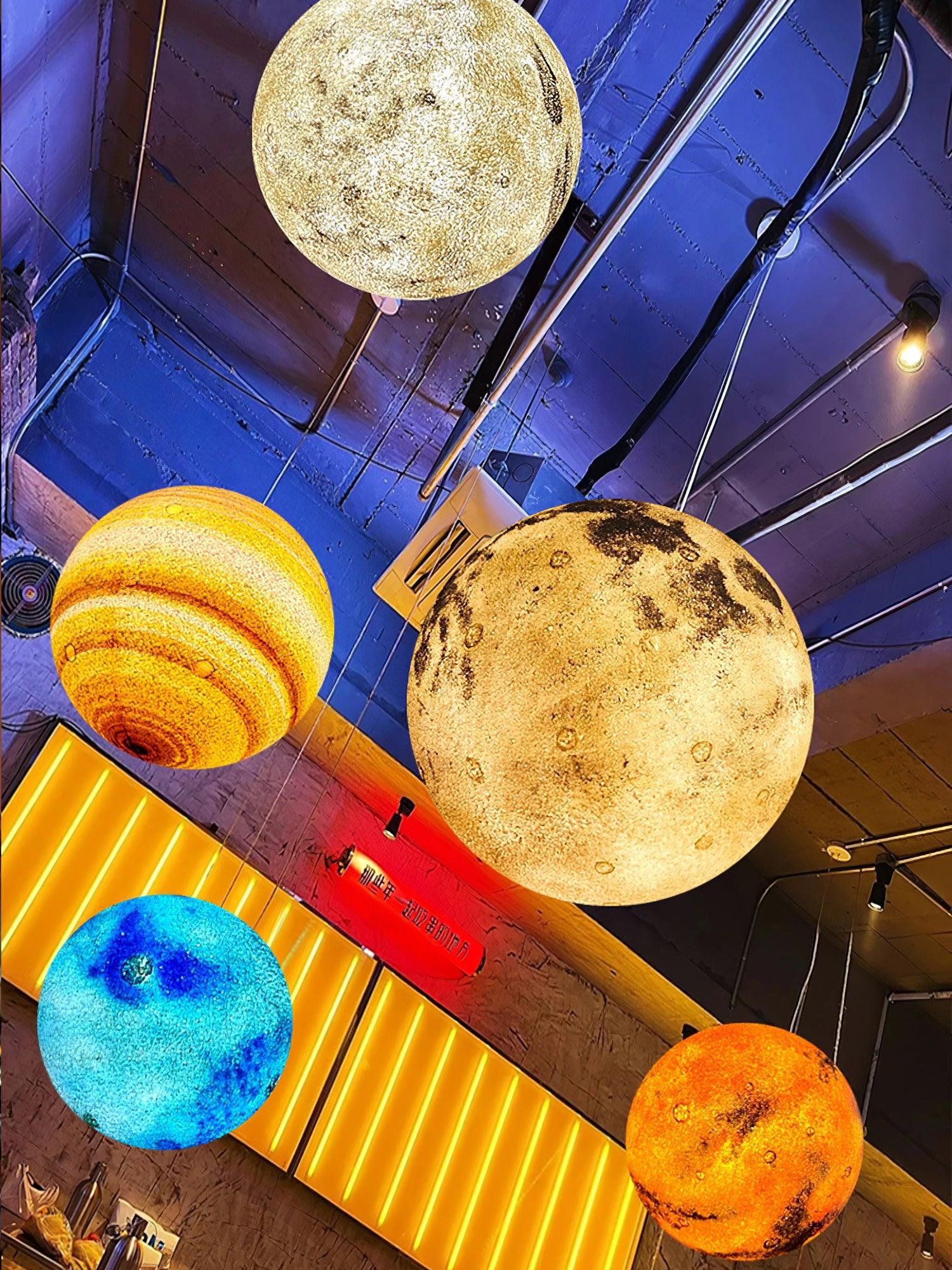 Planetary White Moon Chandelier Suitable For Living Room K215