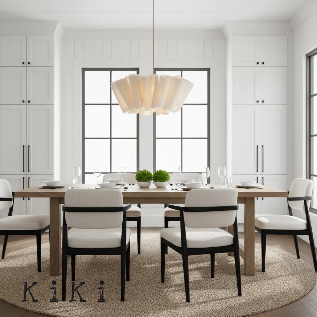 Handcrafted Fabric Shade Pendant Light – Minimalist Design for Home Interiors K1244