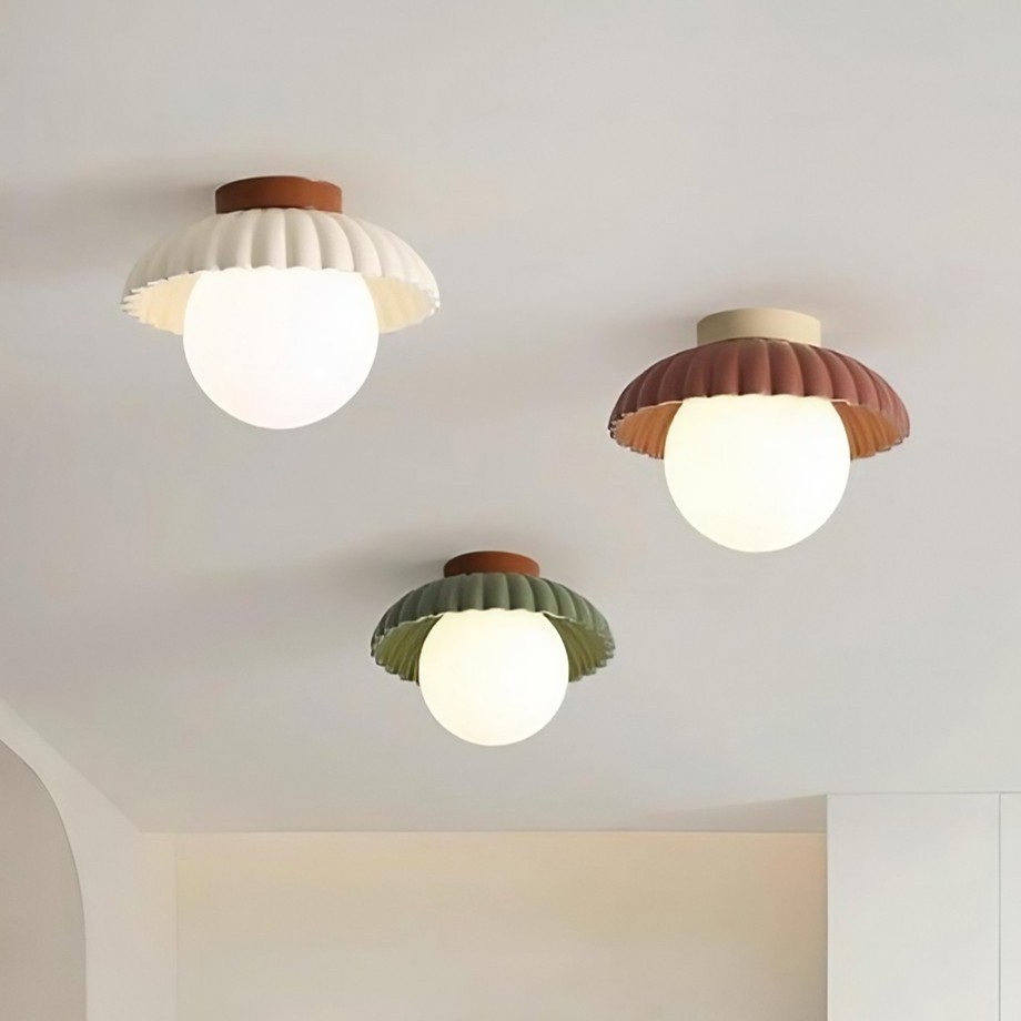 Alien Cream Ceiling Light - Resin Flower Ceiling Lamp for Living Room and Kitchen K227