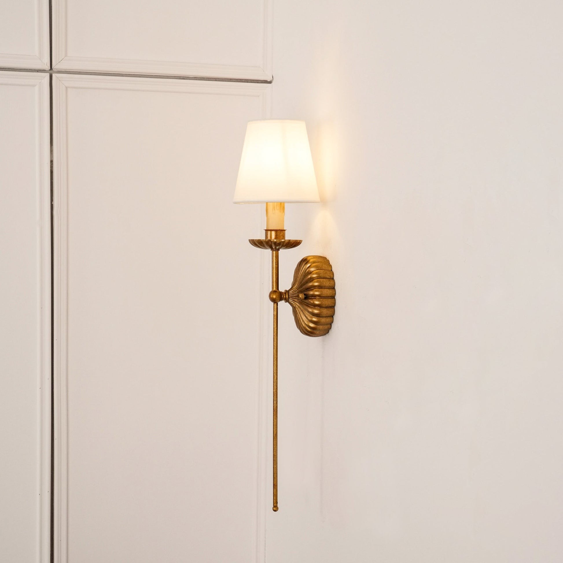 Catina Metal Wall Sconce with Fabric Shade – Stylish Accent Lighting for Home K1181