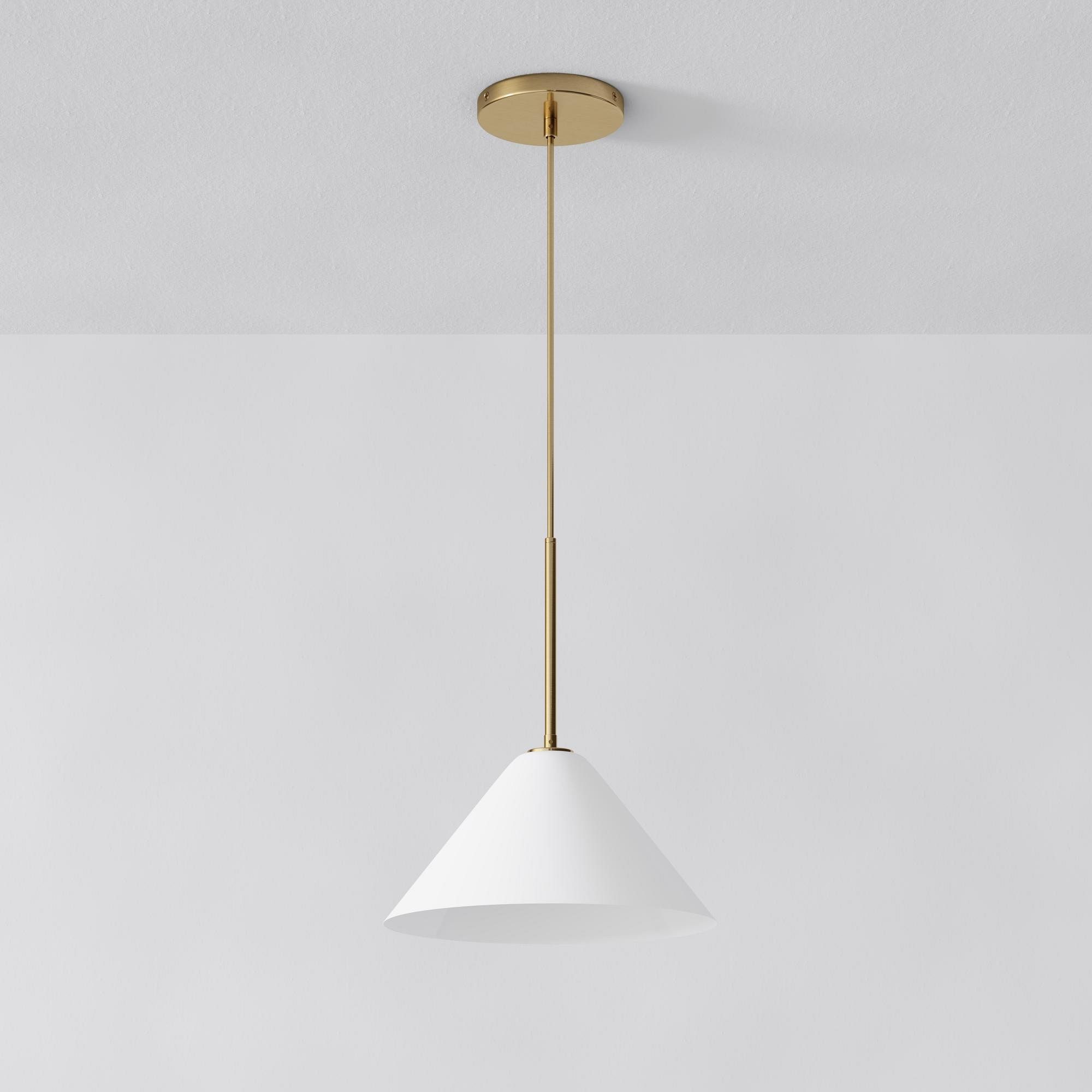 Conica Modern Glass Cone Pendant Light - Minimalist Hanging Lamp for Dining Room K1338