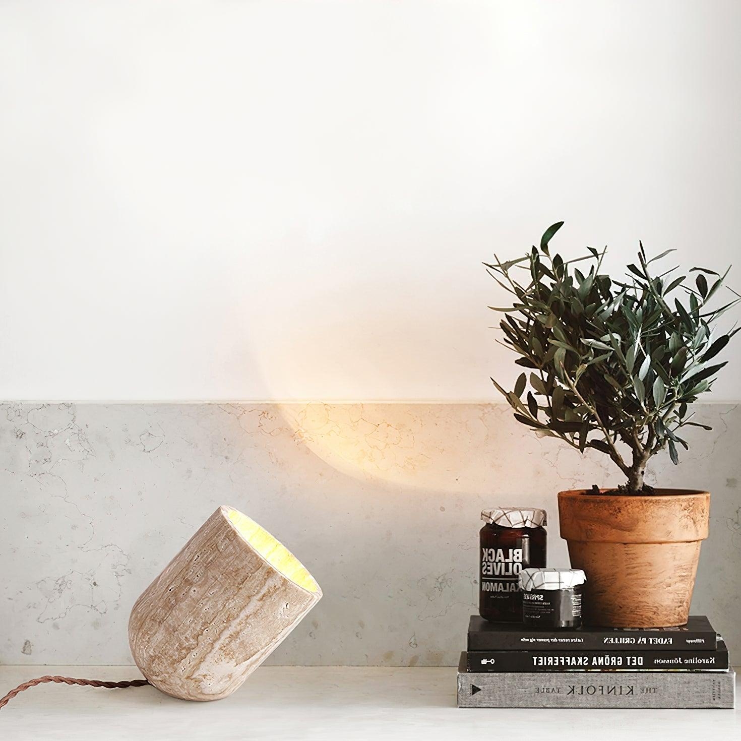 Amidori Travertine Table Lamp D893