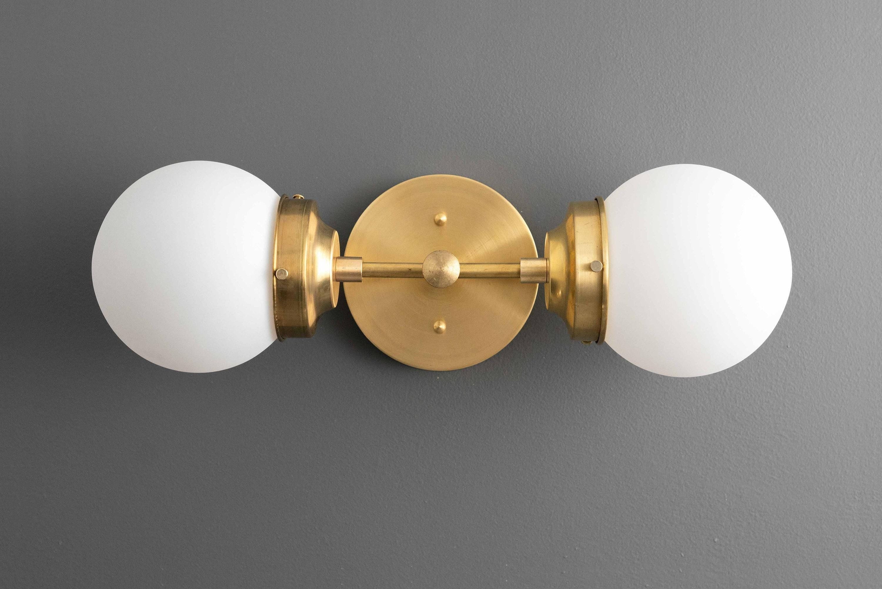 Lumio Globe Modern Geometric Sconce - Two Light Bathroom Vanity Lighting K1488