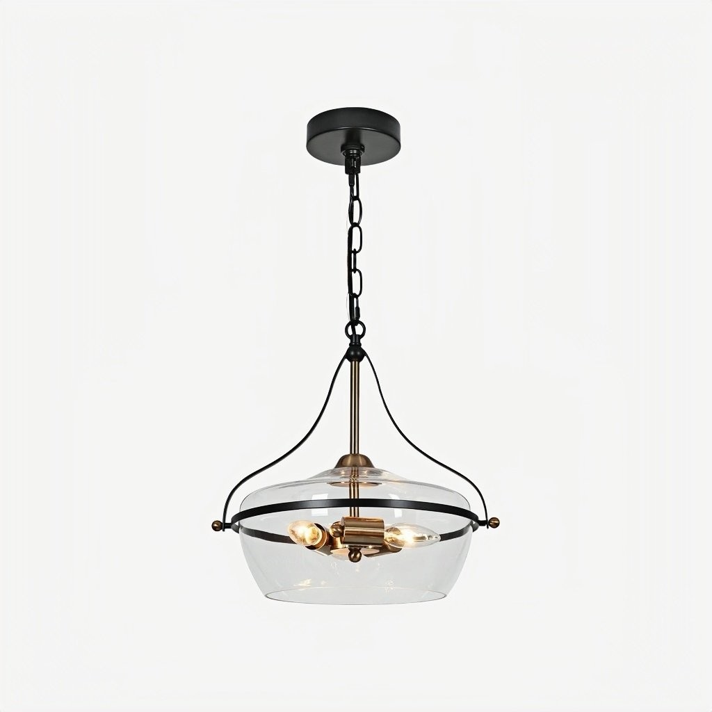 Lirra Modern Bowl Glass Pendant Lamp - Elegant Light Fixture for Dining Table K1732
