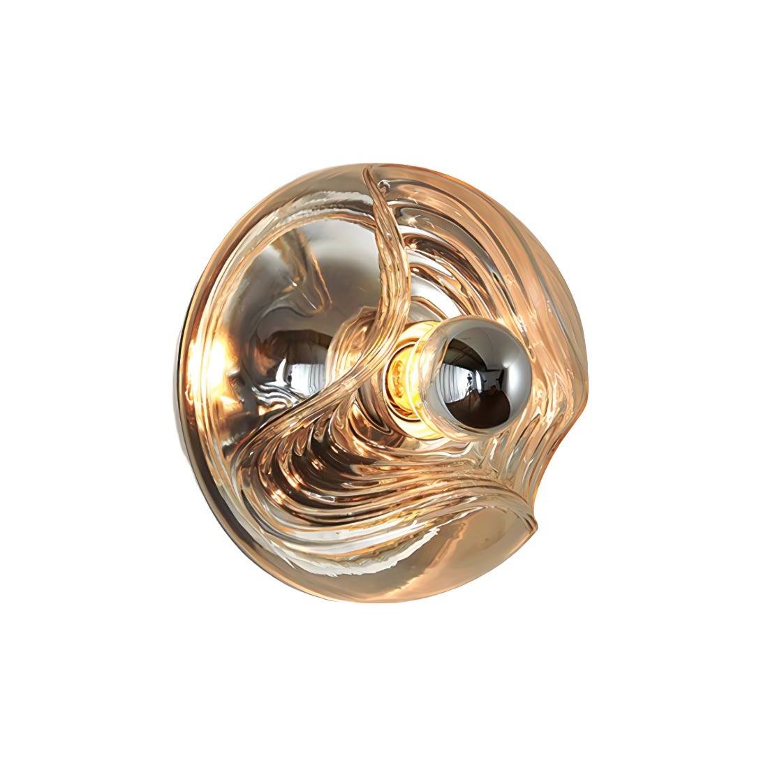 Bauhaus Stripe Glass Irregular Round Wall Light K186