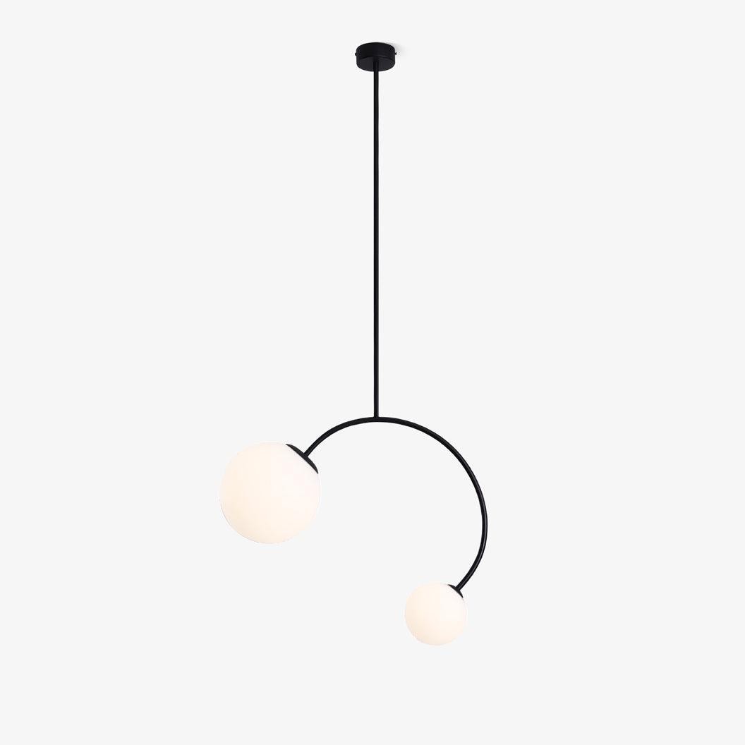 Creative Double Heads Glass Pendant Lamp K249